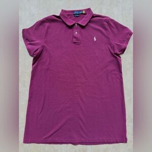 Polo Ralph Lauren The Mesh Mini Dress Plum Purple Women's Pony Logo Size XXL